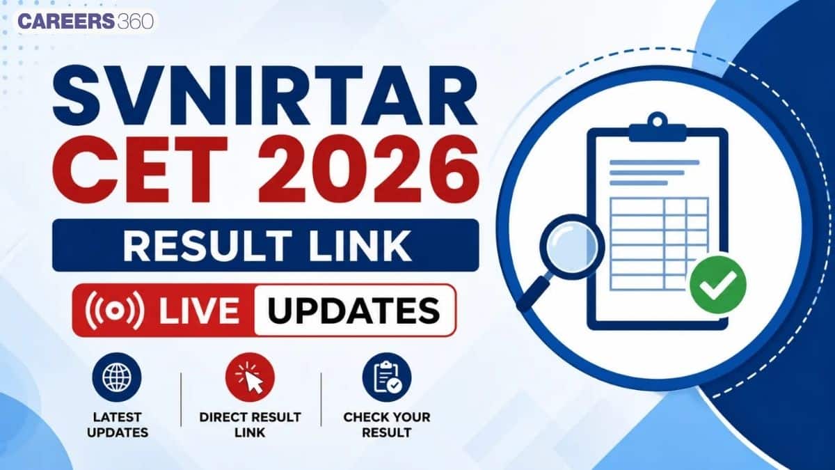 SVNIRTAR CET 2026 Result Link Live Updates: Download Scorecard at svnirtar.nic.in